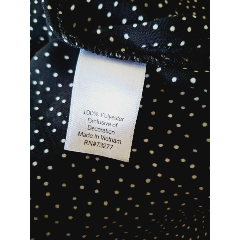 Lauren Conrad XXL Black Polka Dot women's officecore secretary teacher top - Picture 8 of 8